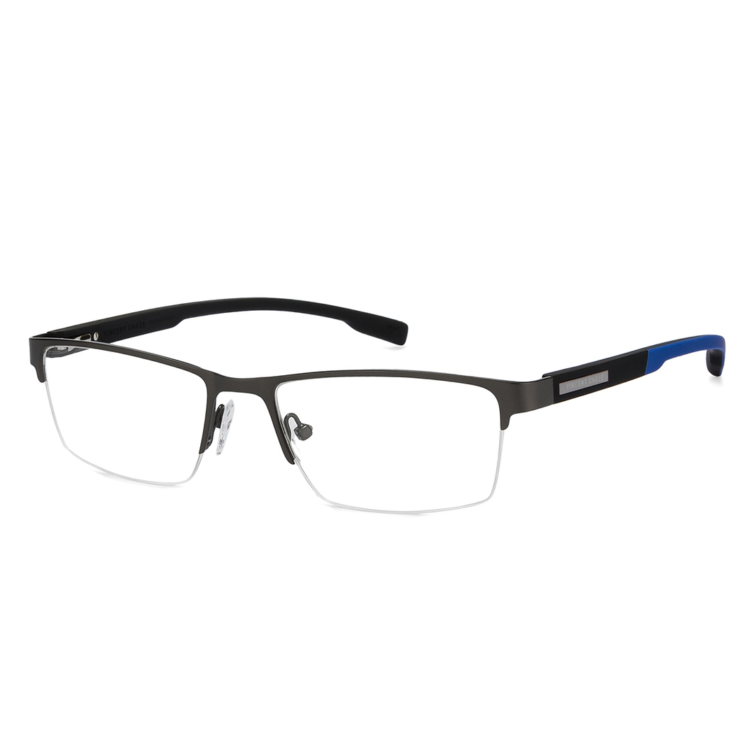 Lenskart Air Online Mid Gunmetal Half Rim Rectangle left side