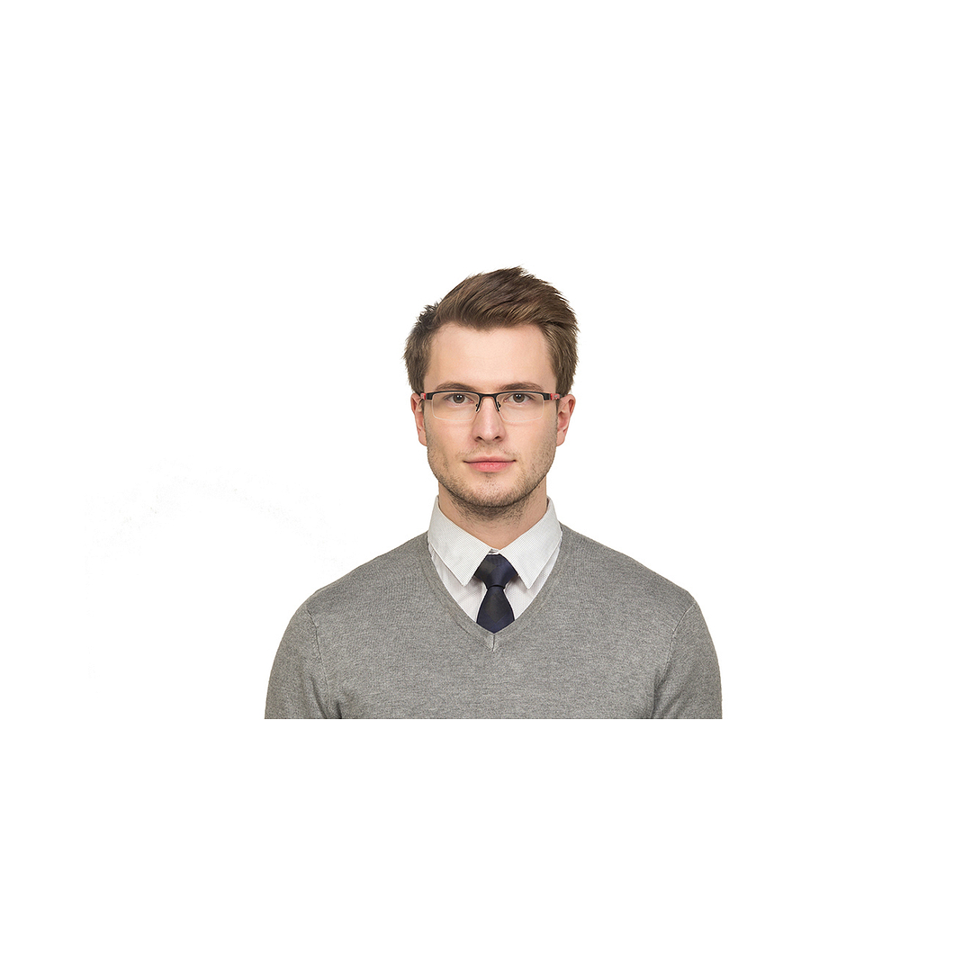Lenskart Air Online Black Half Rim Rectangle left side