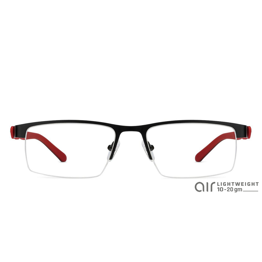 Lenskart Air Online Black Half Rim Rectangle left side