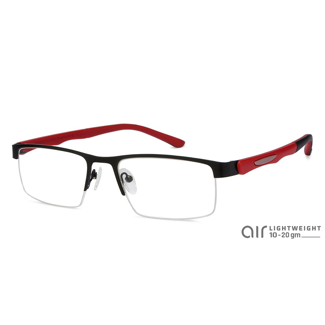 Lenskart Air Online Black Half Rim Rectangle left side