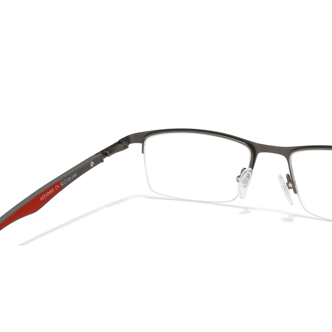 Lenskart Air Online Mid Gunmetal Half Rim Rectangle left side