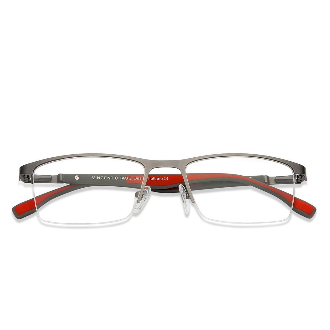 Lenskart Air Online Mid Gunmetal Half Rim Rectangle right side