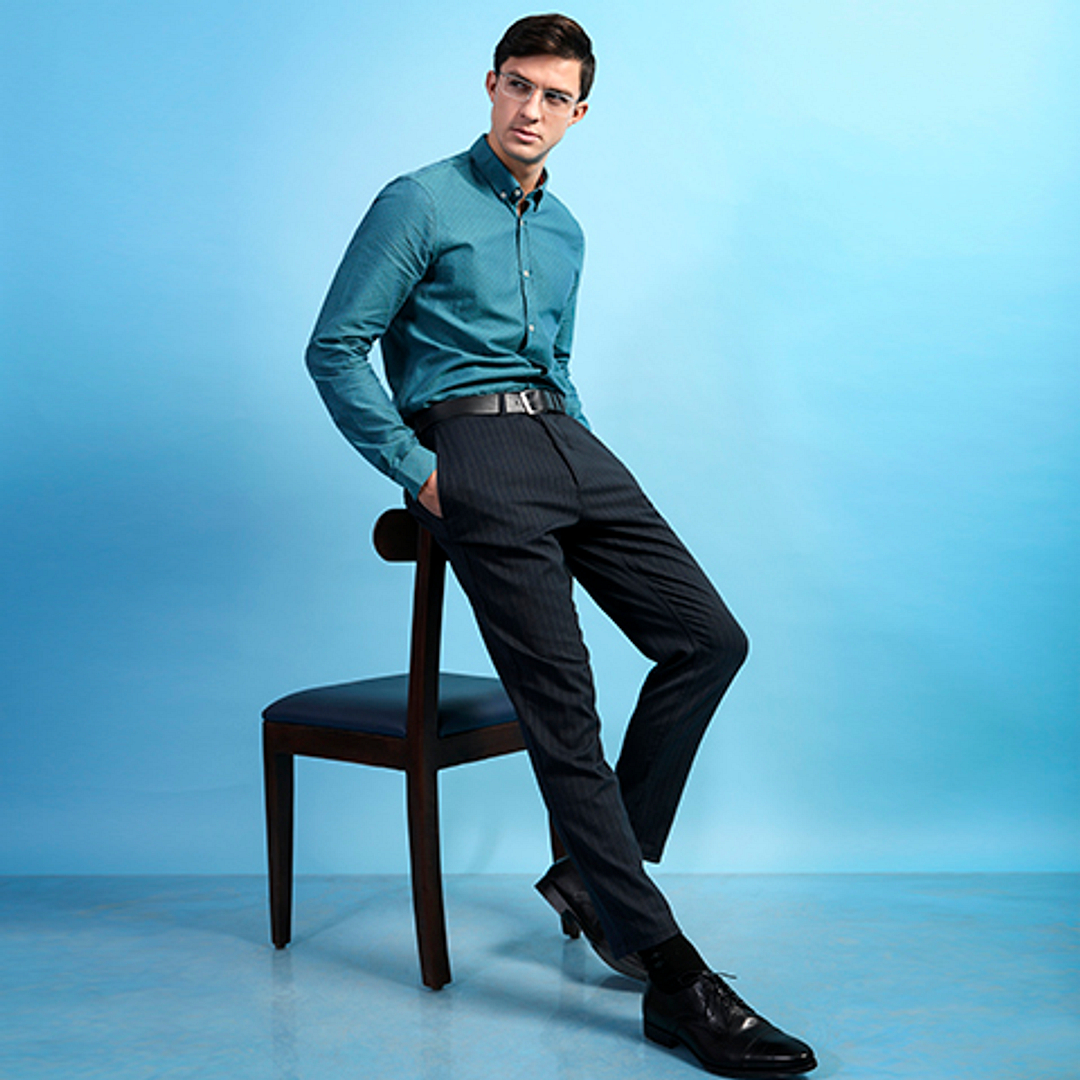 Lenskart Air Online Black Half Rim Rectangle left side