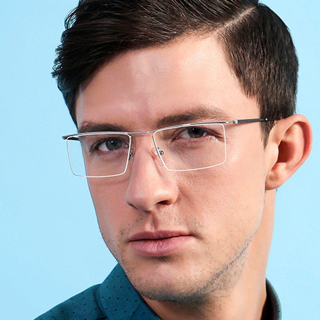 Lenskart Air Online Black Half Rim Rectangle right side