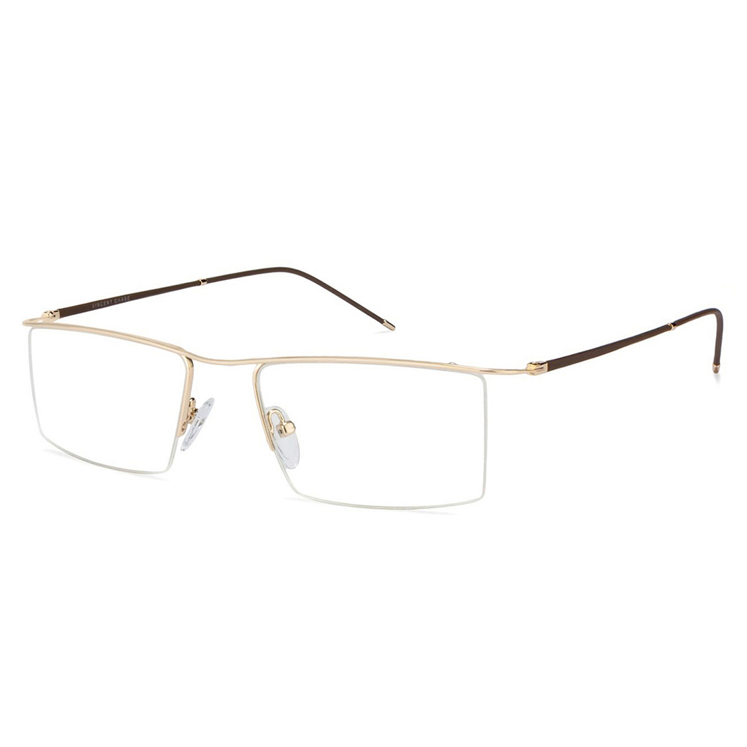 Lenskart Air Online Gold Half Rim Rectangle left side