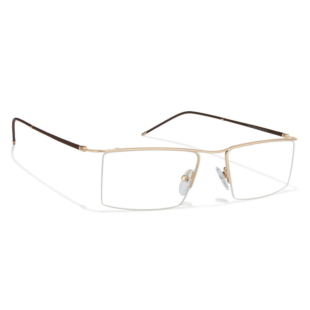 Lenskart Air Online Gold Half Rim Rectangle right side