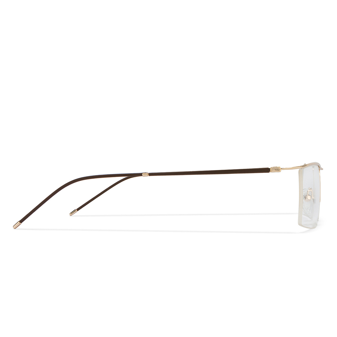 Lenskart Air Online Gold Half Rim Rectangle left side