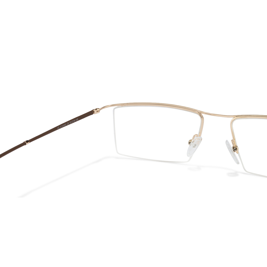 Lenskart Air Online Gold Half Rim Rectangle right side