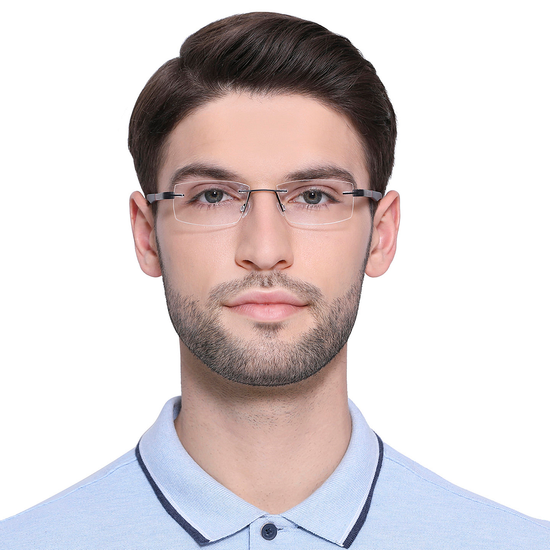 Lenskart Air Online Black Rimless Rectangle right side