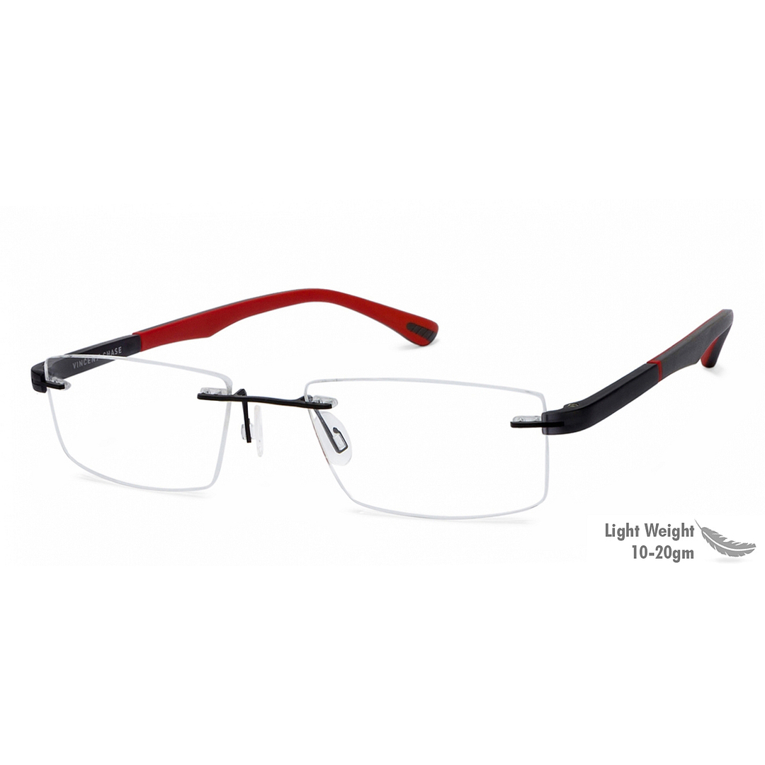 Lenskart Air Online Black Rimless Rectangle right side