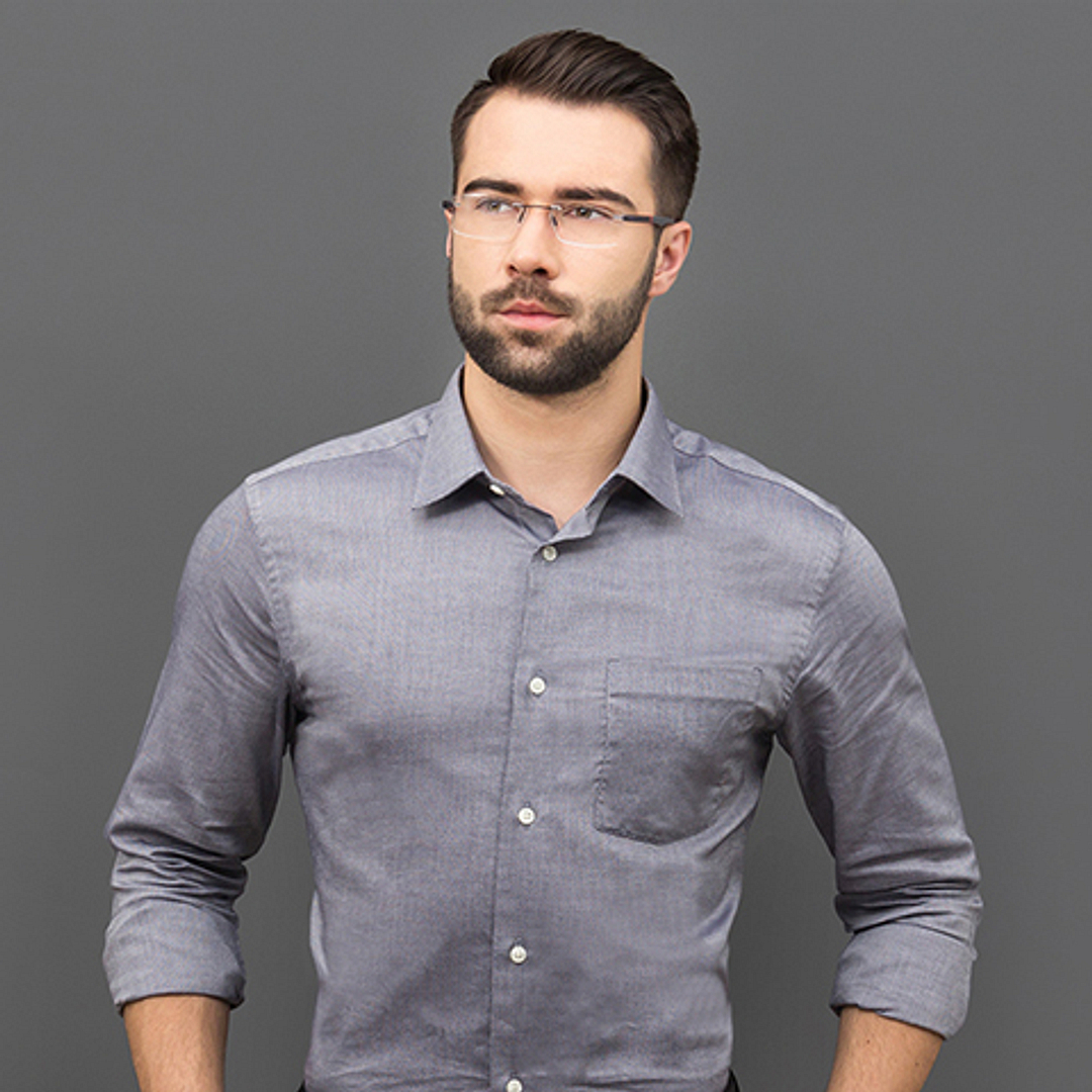Lenskart Air Online Black Rimless Rectangle left side