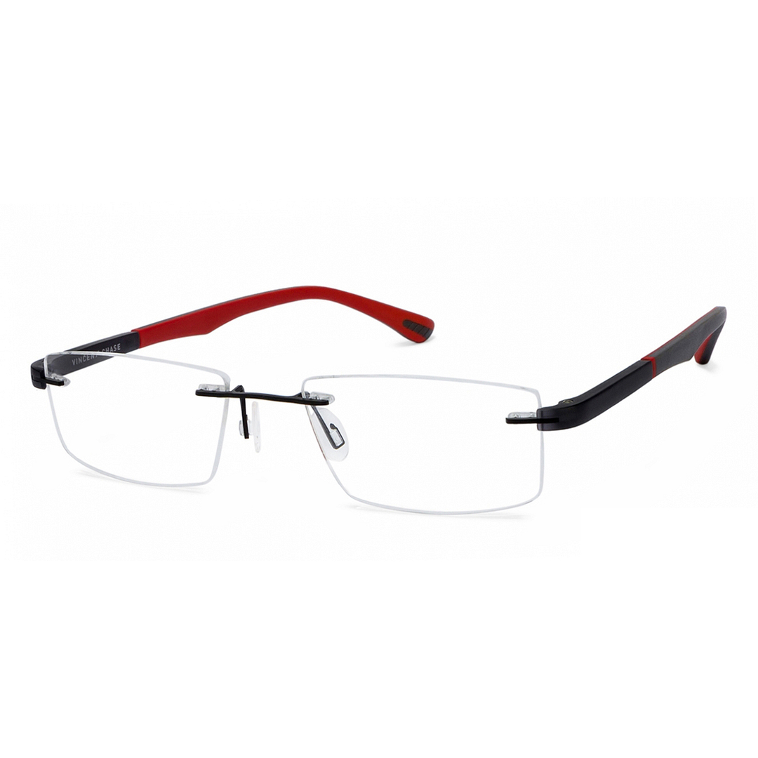 Lenskart Air Online Black Rimless Rectangle left side