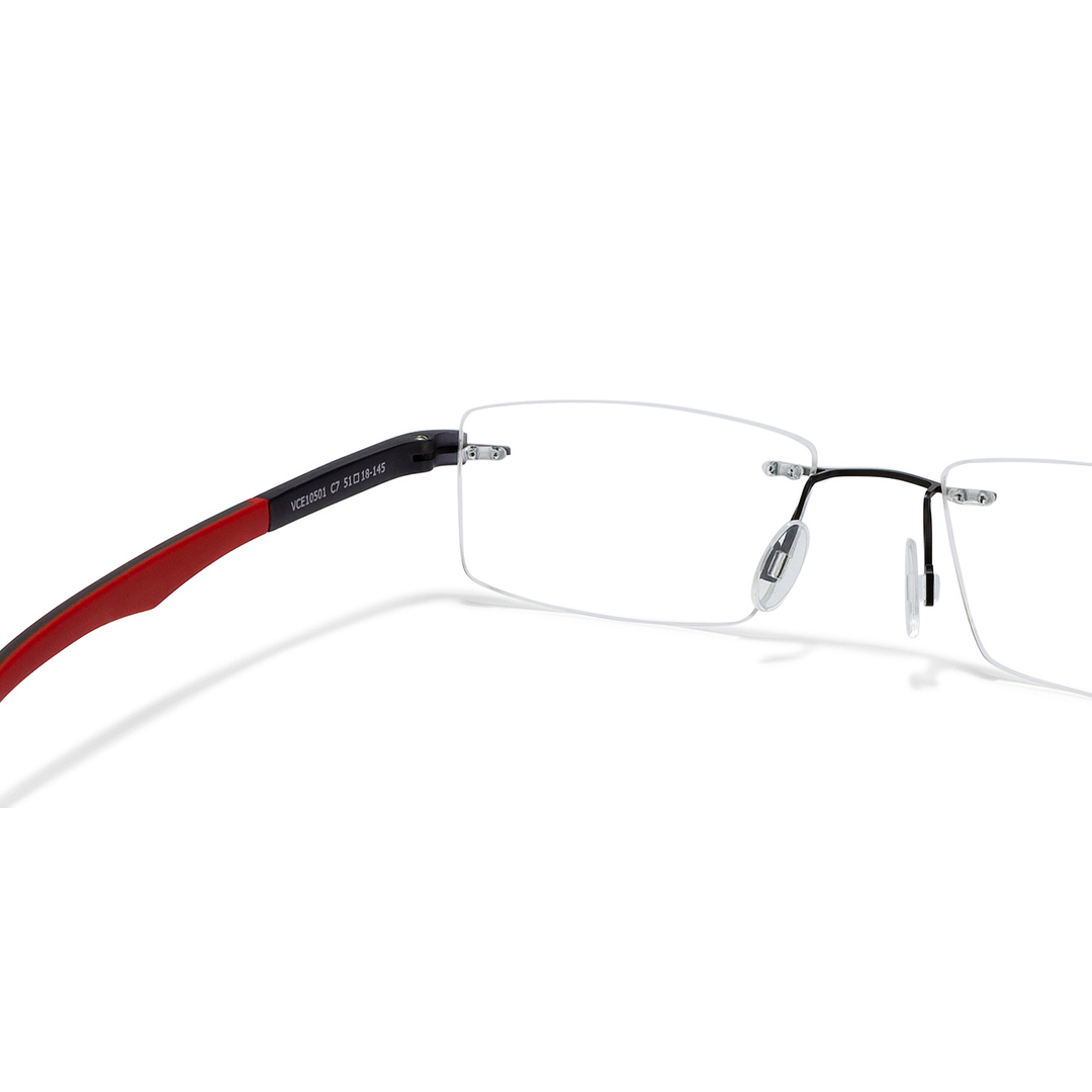 Lenskart Air Online Black Rimless Rectangle left side