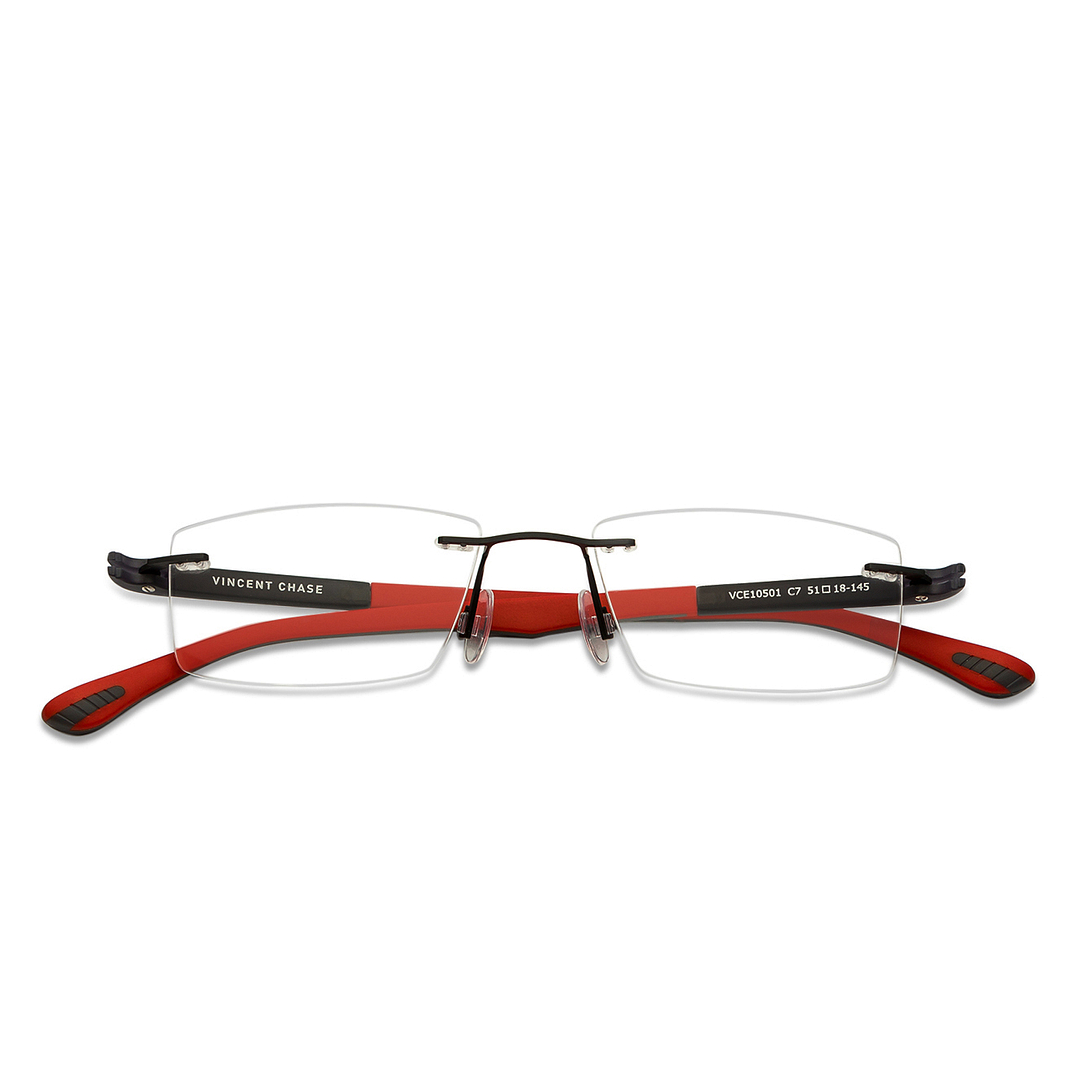 Lenskart Air Online Black Rimless Rectangle left side