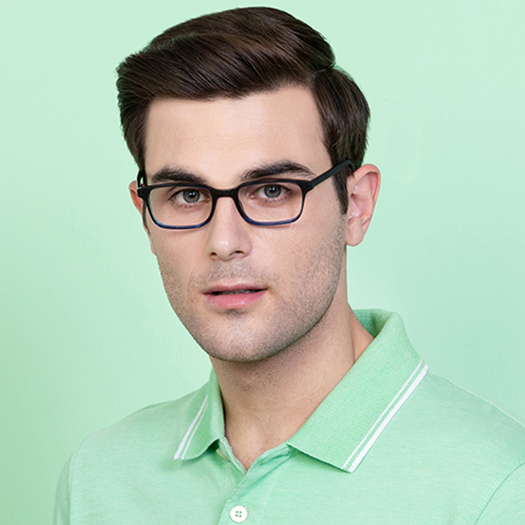 Vincent Chase Sky Blue Full Rim Rectangle right side