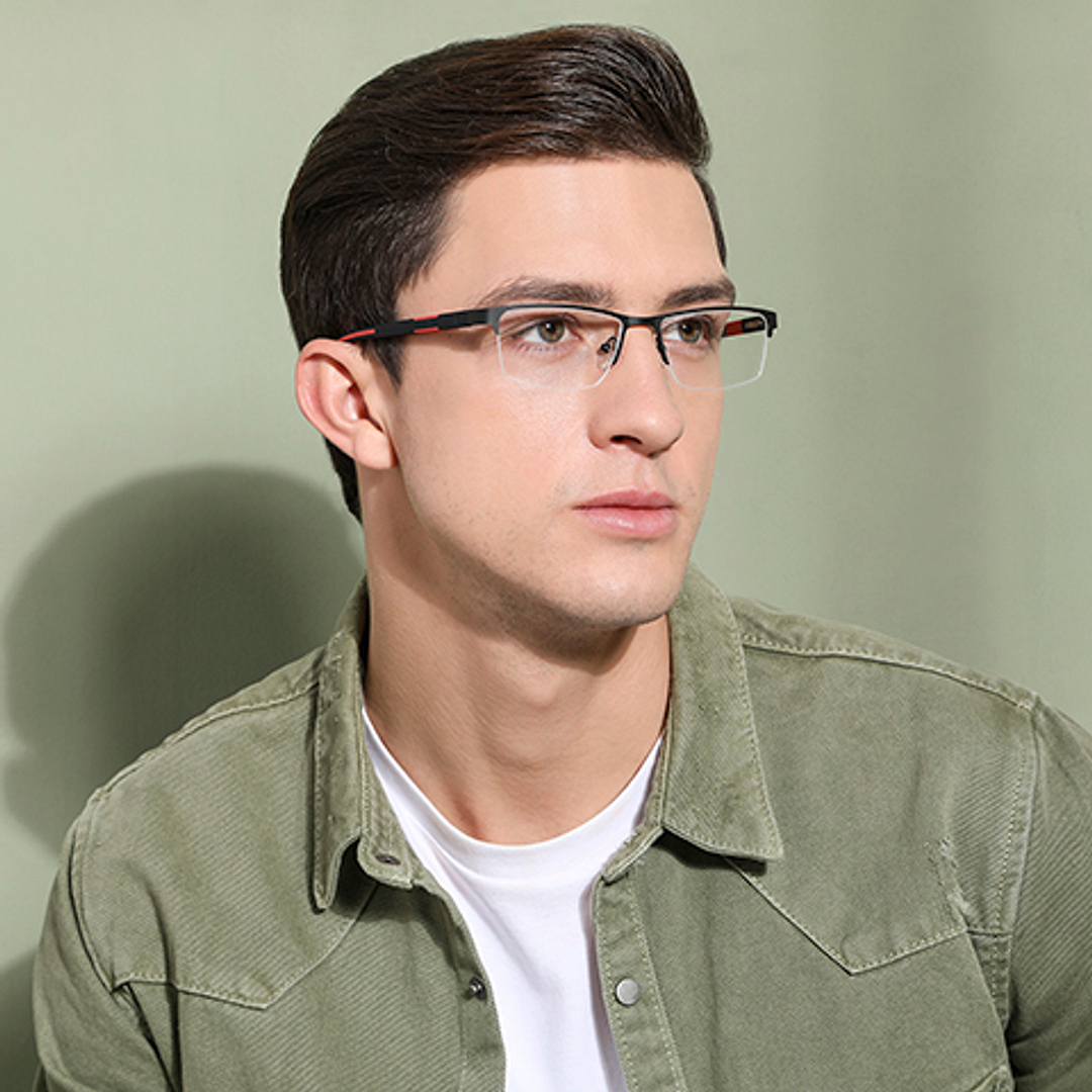 Lenskart Air Online Demi Half Rim Rectangle right side