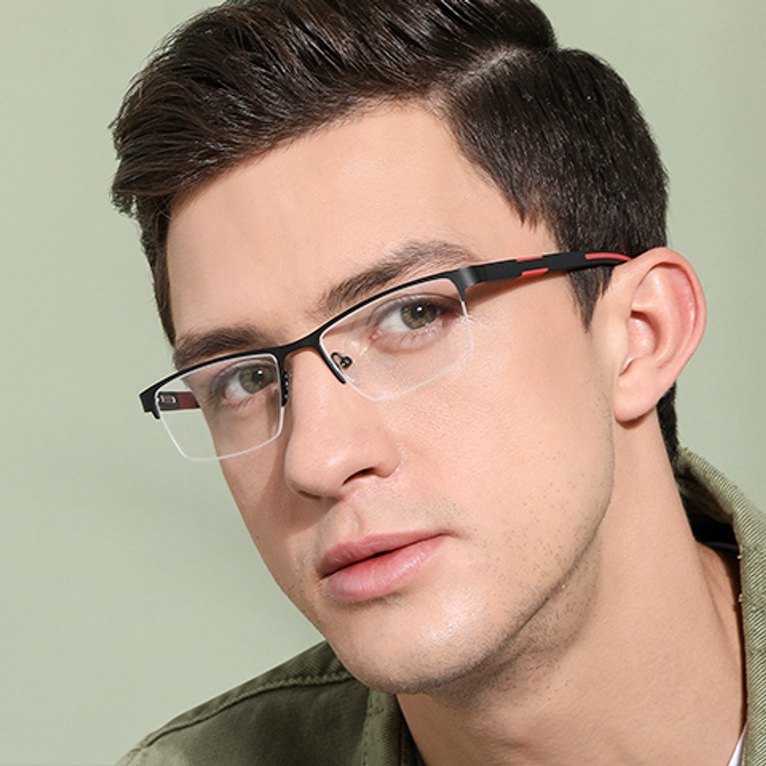 Lenskart Air Online Demi Half Rim Rectangle right side