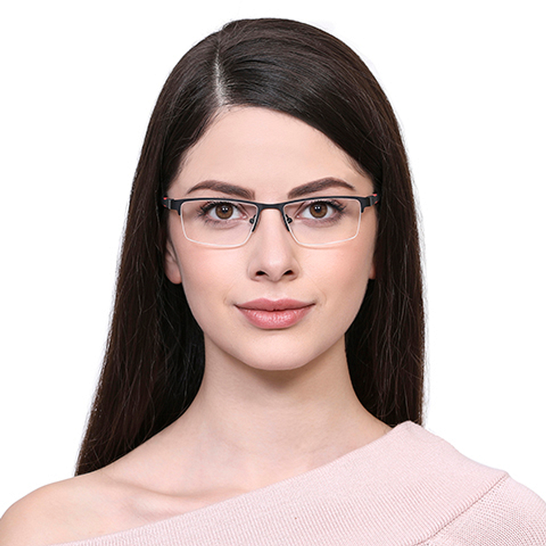 Lenskart Air Online Demi Half Rim Rectangle left side
