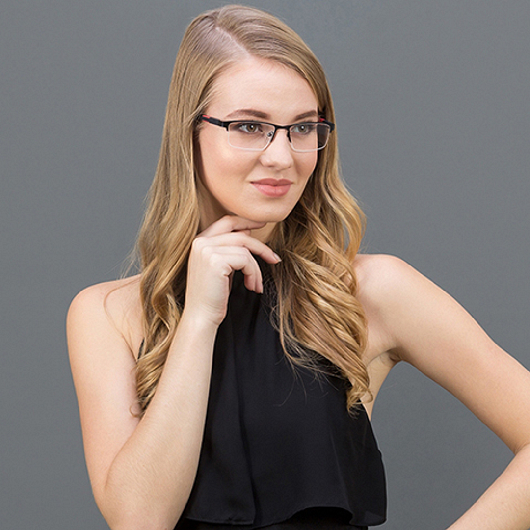 Lenskart Air Online Demi Half Rim Rectangle left side