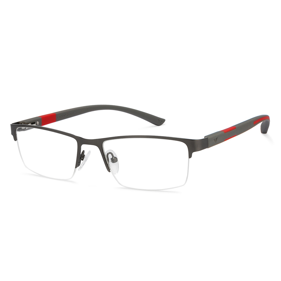 Lenskart Air Online Mid Gunmetal Half Rim Rectangle right side