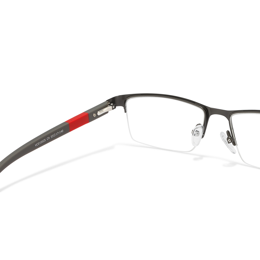 Lenskart Air Online Mid Gunmetal Half Rim Rectangle left side