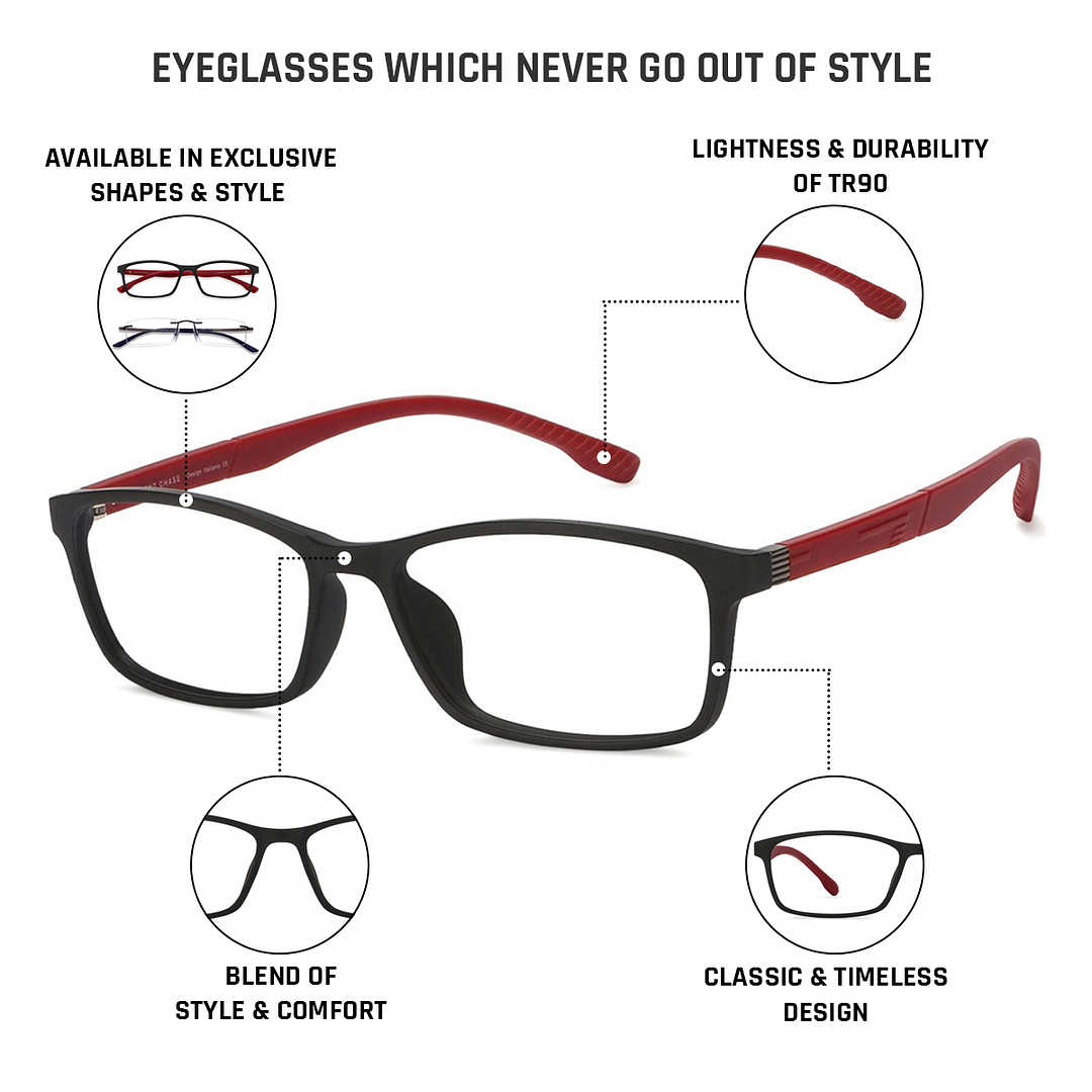 Lenskart Air Online Black Full Rim Rectangle right side