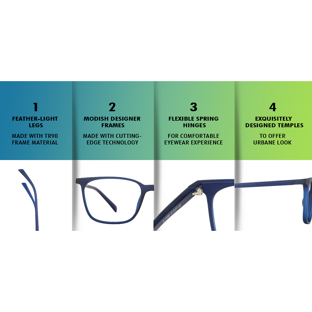 Lenskart Air Online Sky Blue Full Rim Rectangle left side