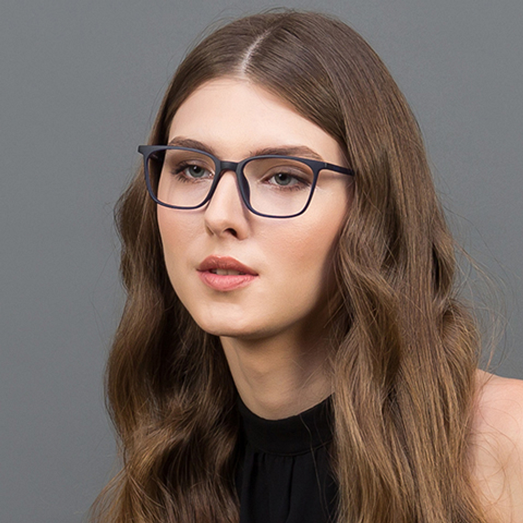 Lenskart Air Online Sky Blue Full Rim Rectangle left side