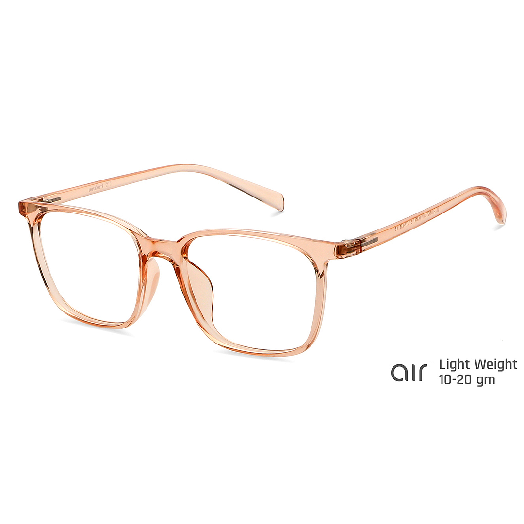 Lenskart Air Online Orange Transparent Full Rim Square right side