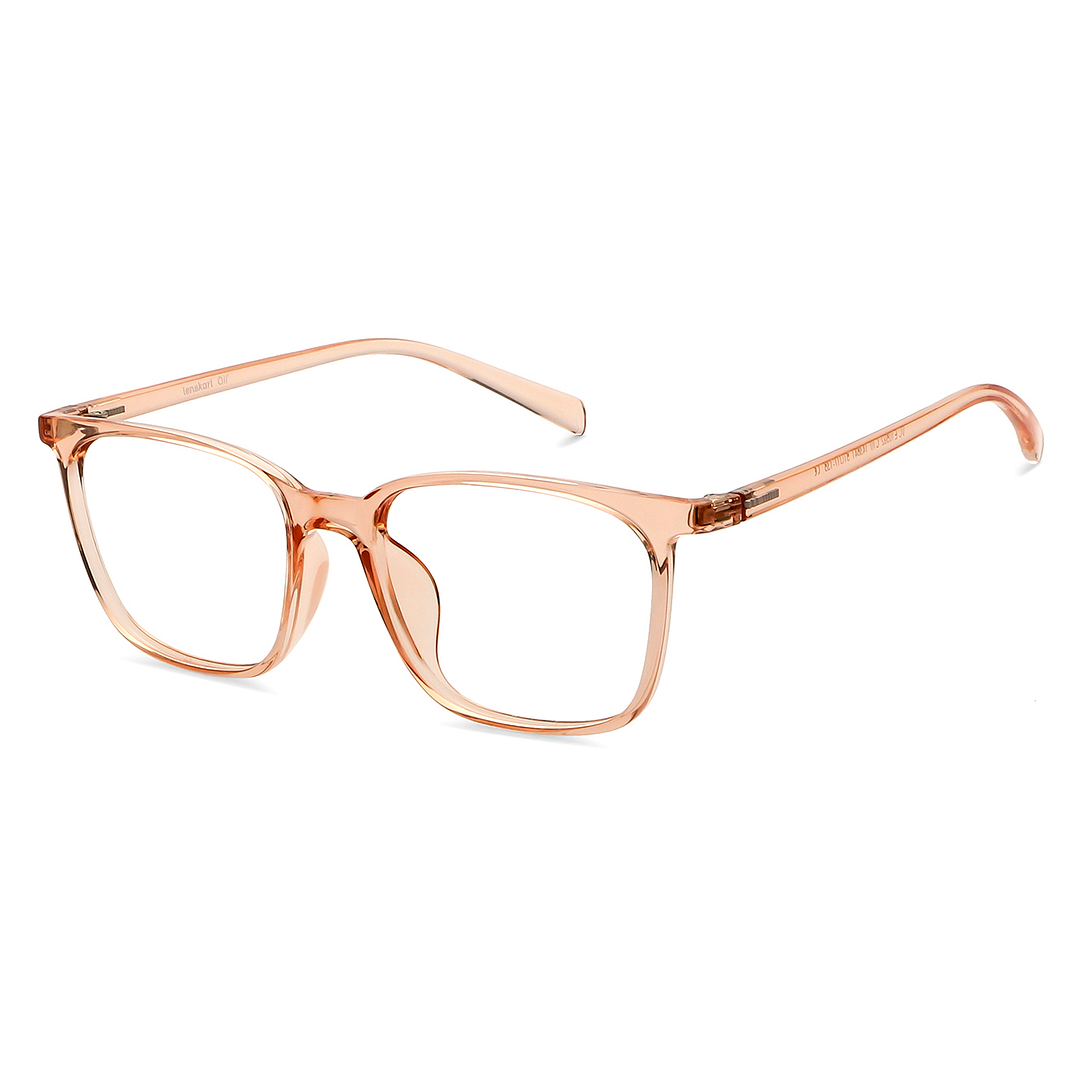 Lenskart Air Online Orange Transparent Full Rim Square right side