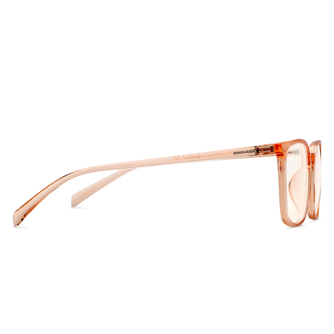 Lenskart Air Online Orange Transparent Full Rim Square left side