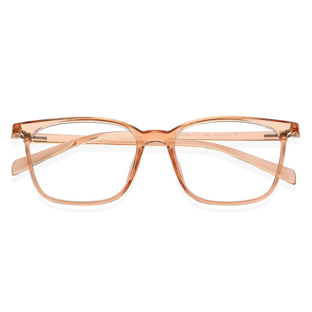Lenskart Air Online Orange Transparent Full Rim Square left side