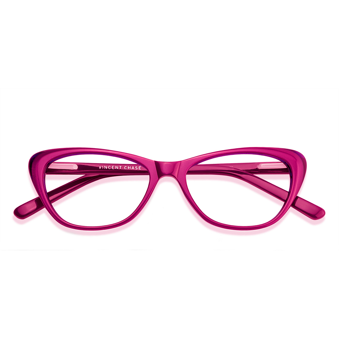 Vincent Chase Online Navy Blue Full Rim Cat Eye left side