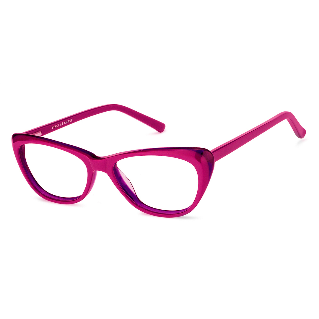 Vincent Chase Online Navy Blue Full Rim Cat Eye left side