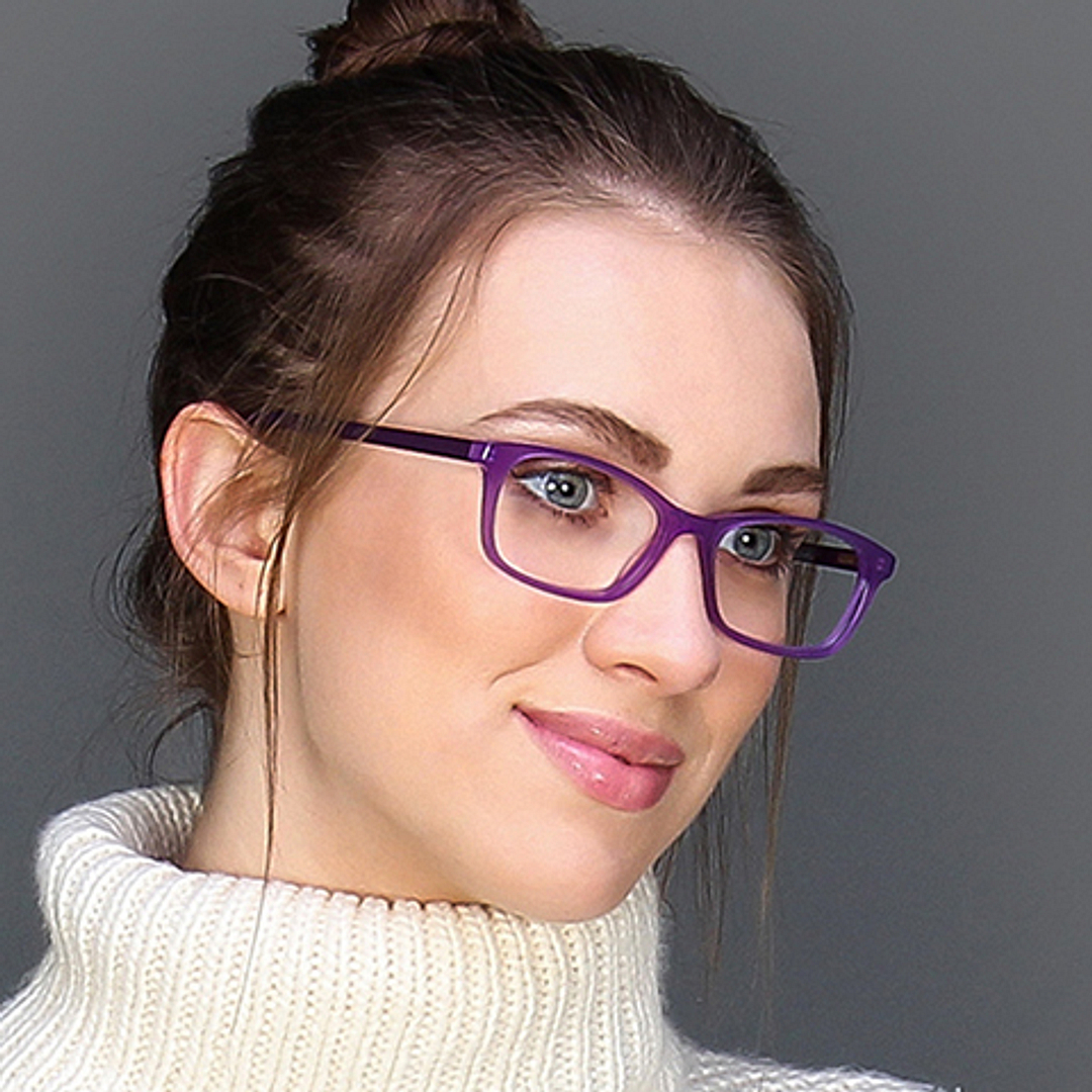 Vincent Chase Online Purple Transparent Full Rim Rectangle right side