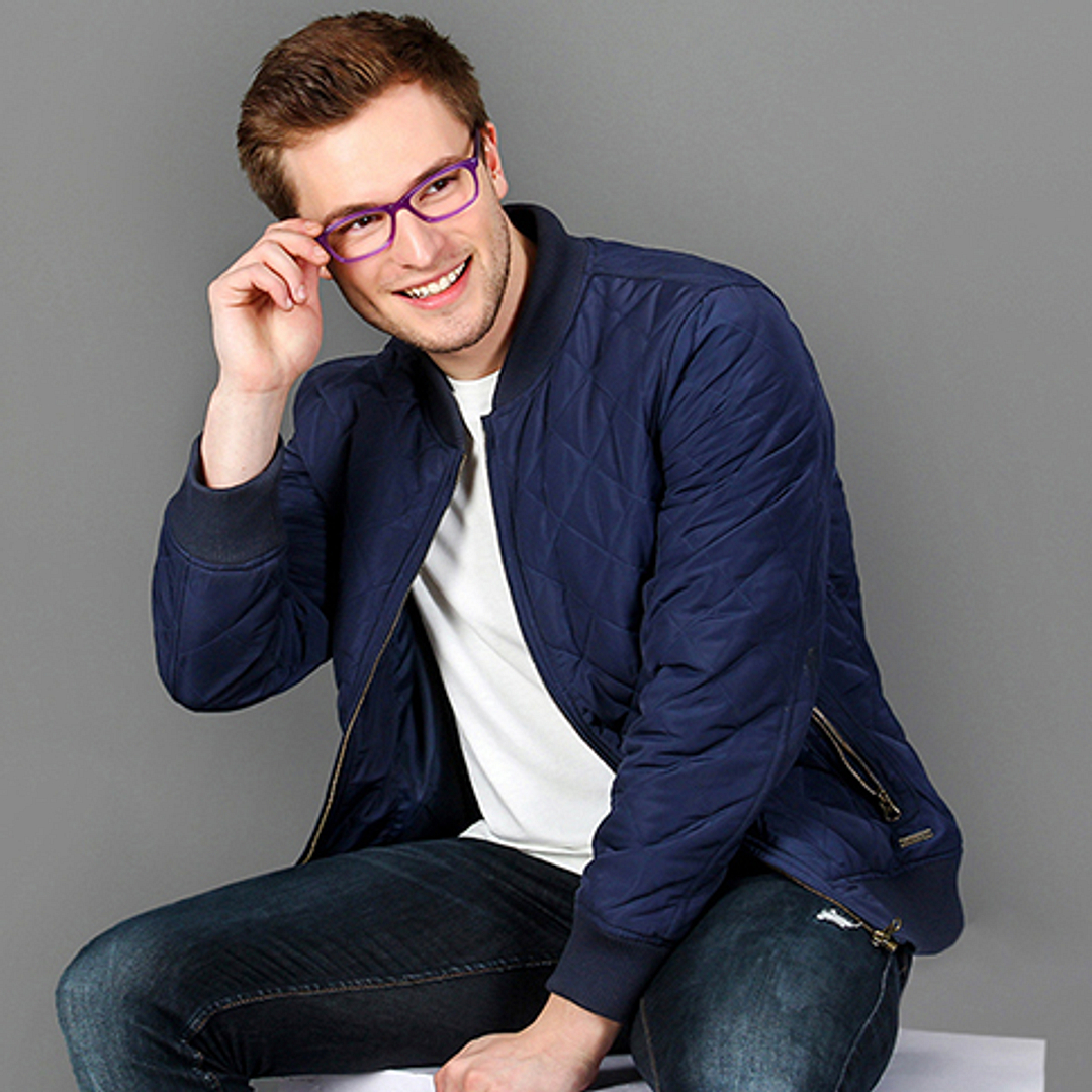 Vincent Chase Online Purple Transparent Full Rim Rectangle left side