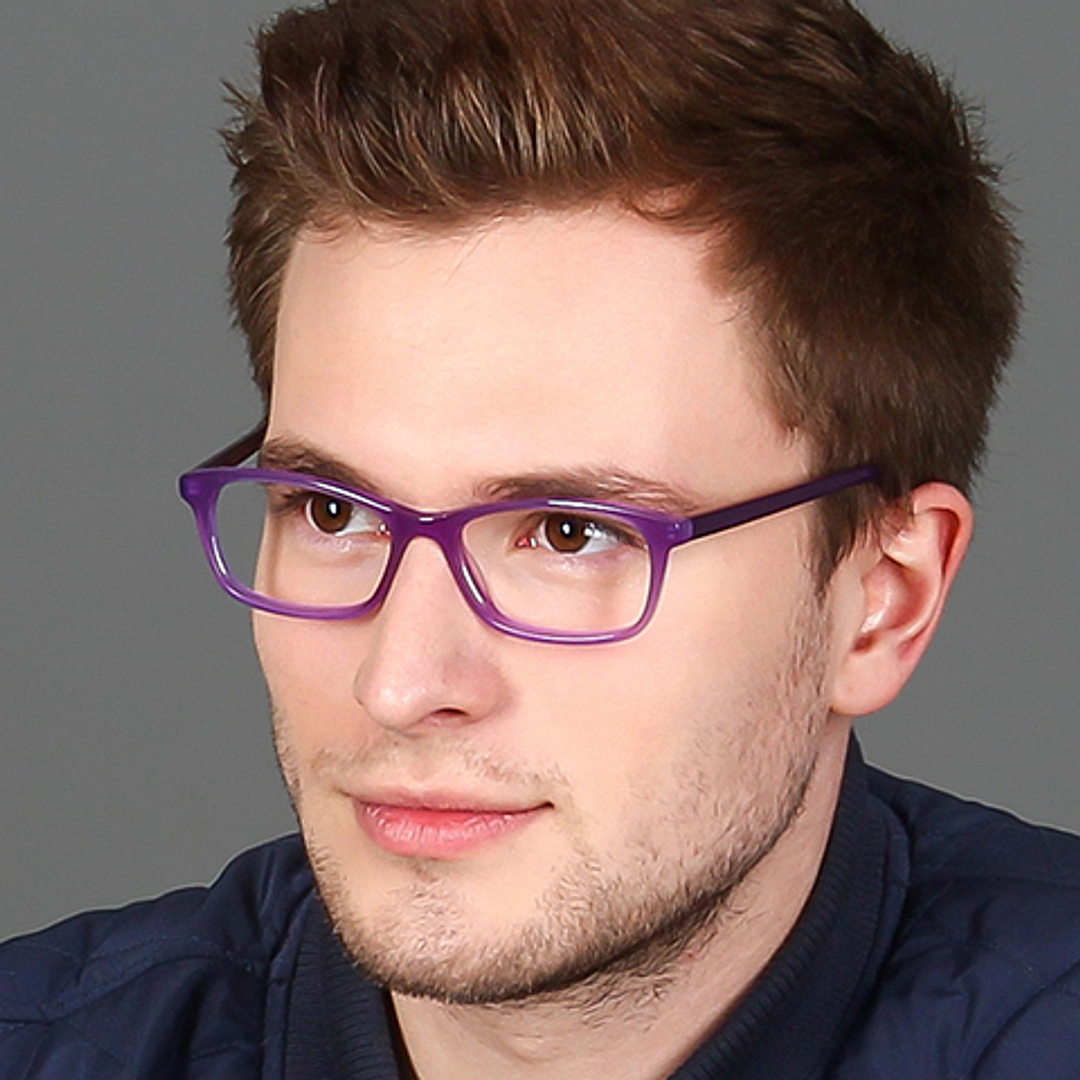 Vincent Chase Online Purple Transparent Full Rim Rectangle left side