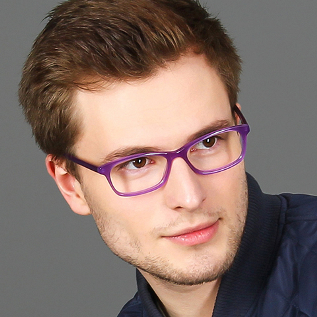 Vincent Chase Online Purple Transparent Full Rim Rectangle right side