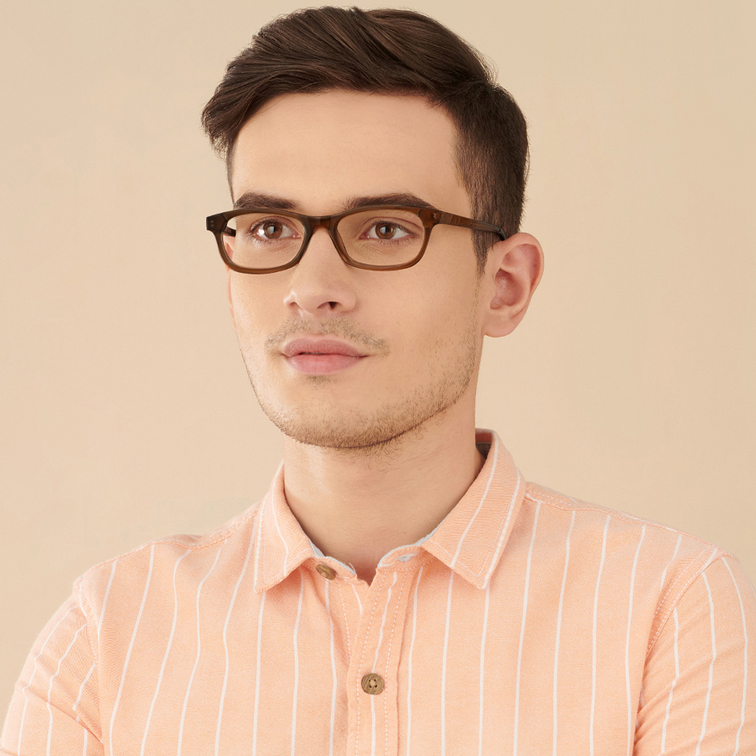 Vincent Chase Online Brown Transparent Full Rim Rectangle left side