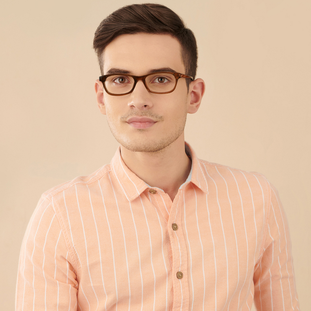 Vincent Chase Online Brown Transparent Full Rim Rectangle right side