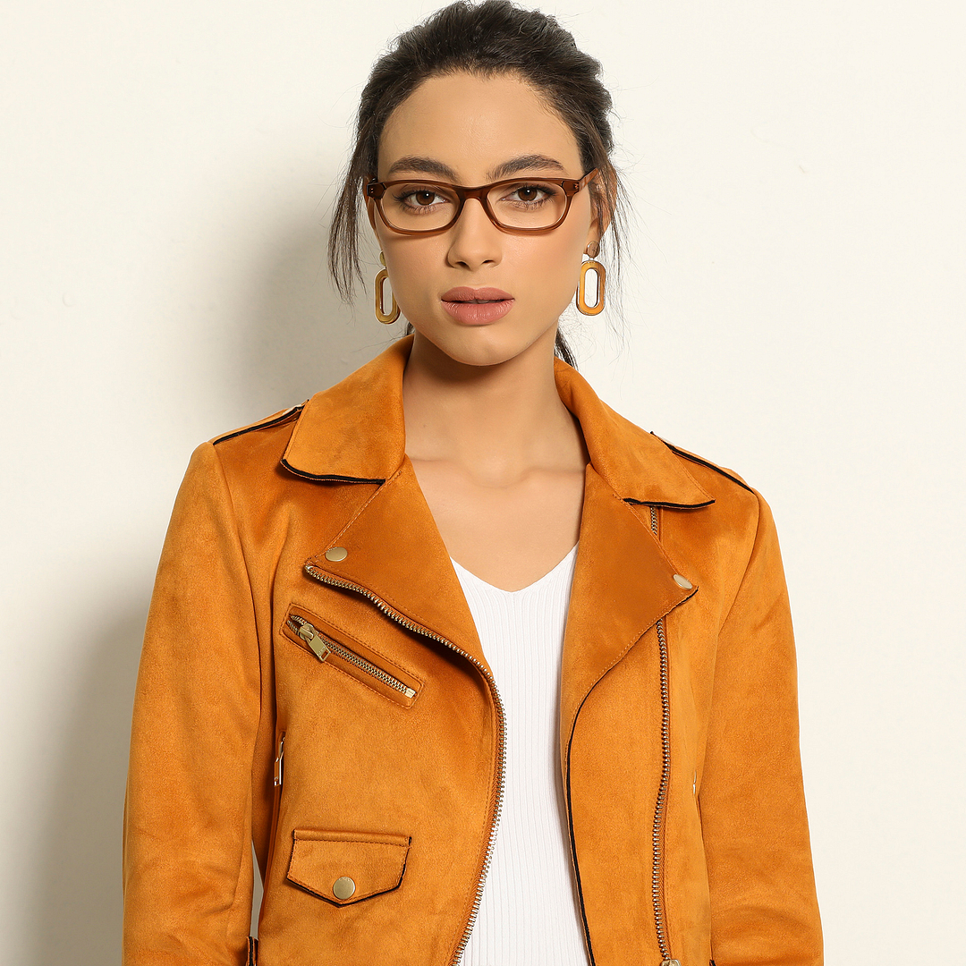 Vincent Chase Online Brown Transparent Full Rim Rectangle right side