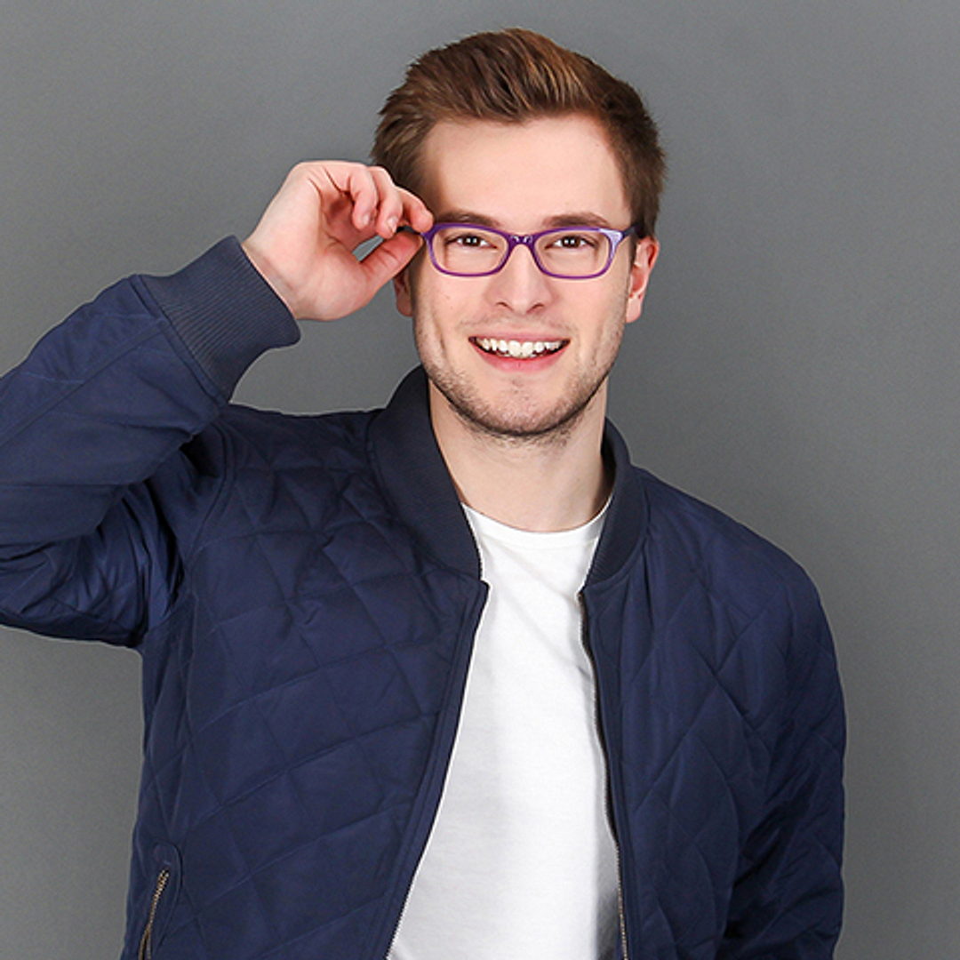 Vincent Chase Online Purple Transparent Full Rim Rectangle left side