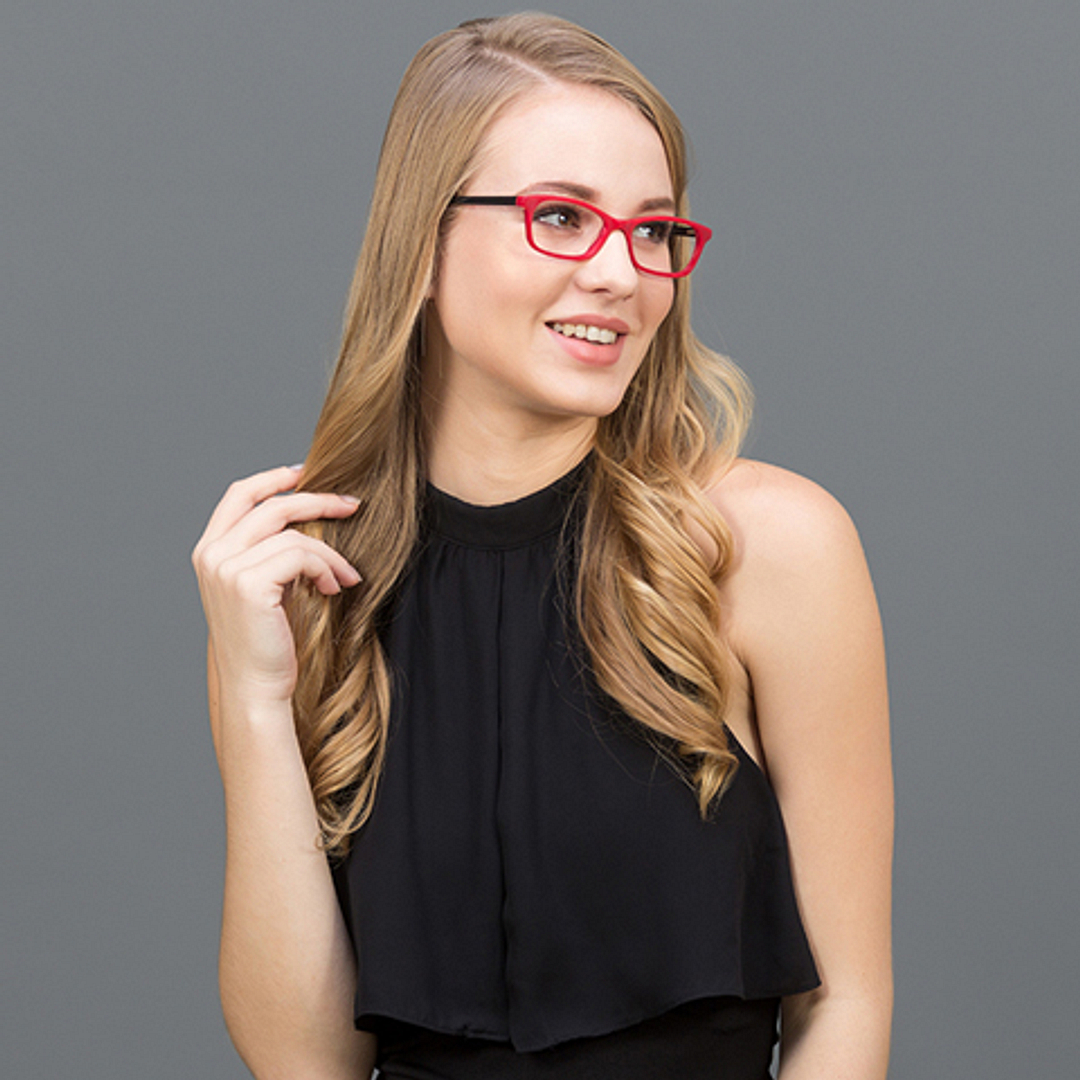 Vincent Chase Online Red Full Rim Rectangle left side