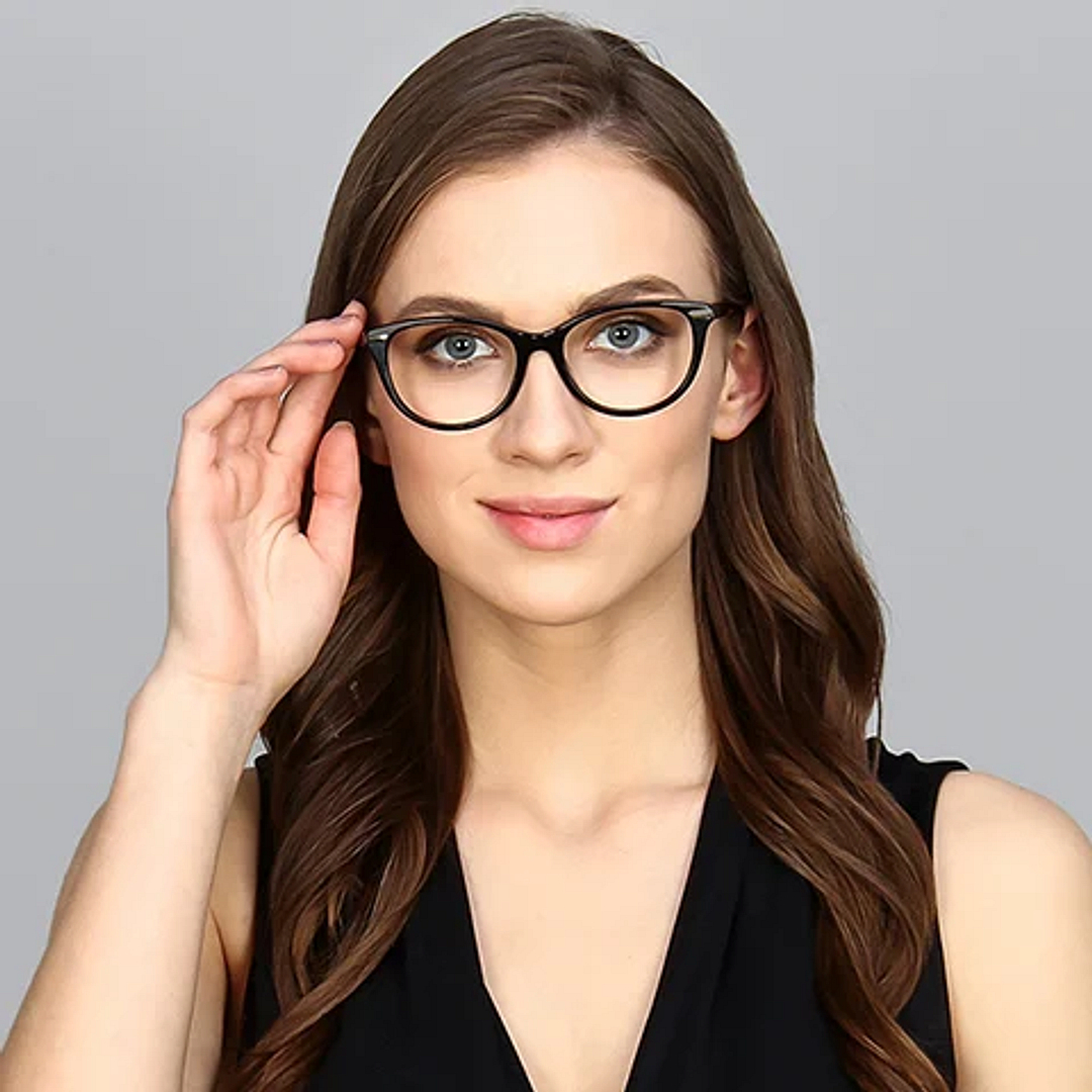 Vincent Chase Online Black Full Rim Cat Eye left side