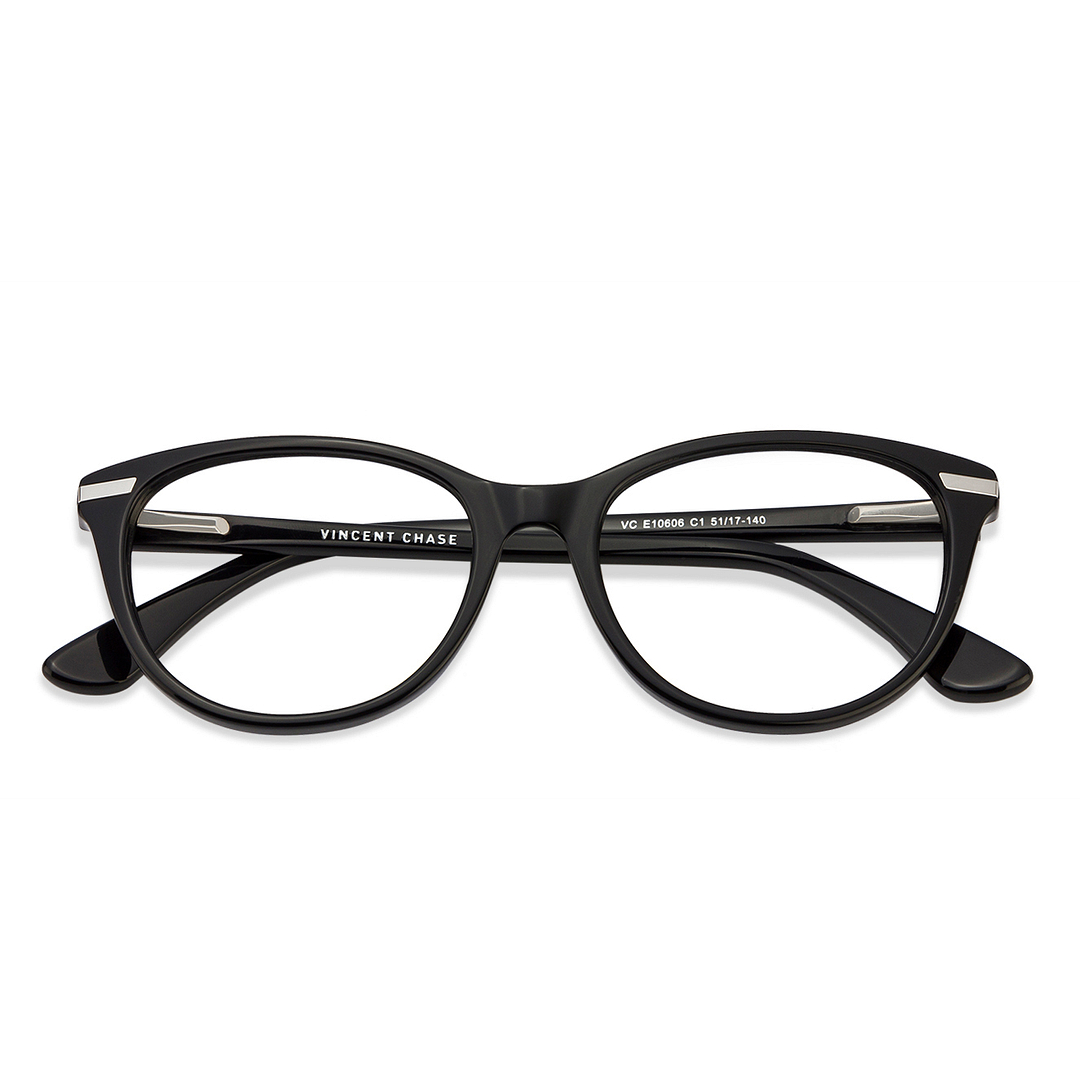 Vincent Chase Online Black Full Rim Cat Eye left side