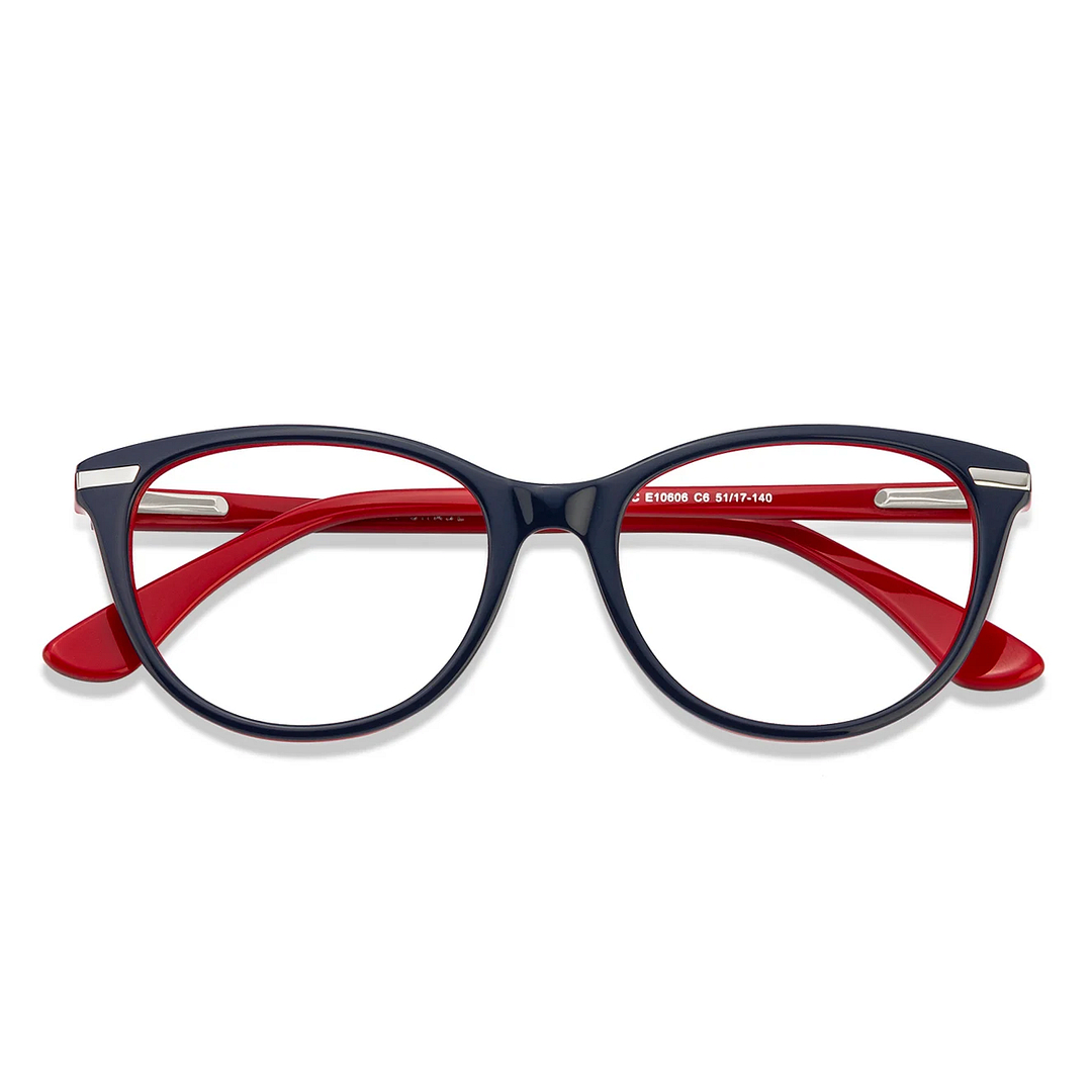 Vincent Chase Online Sky Blue Full Rim Cat Eye left side