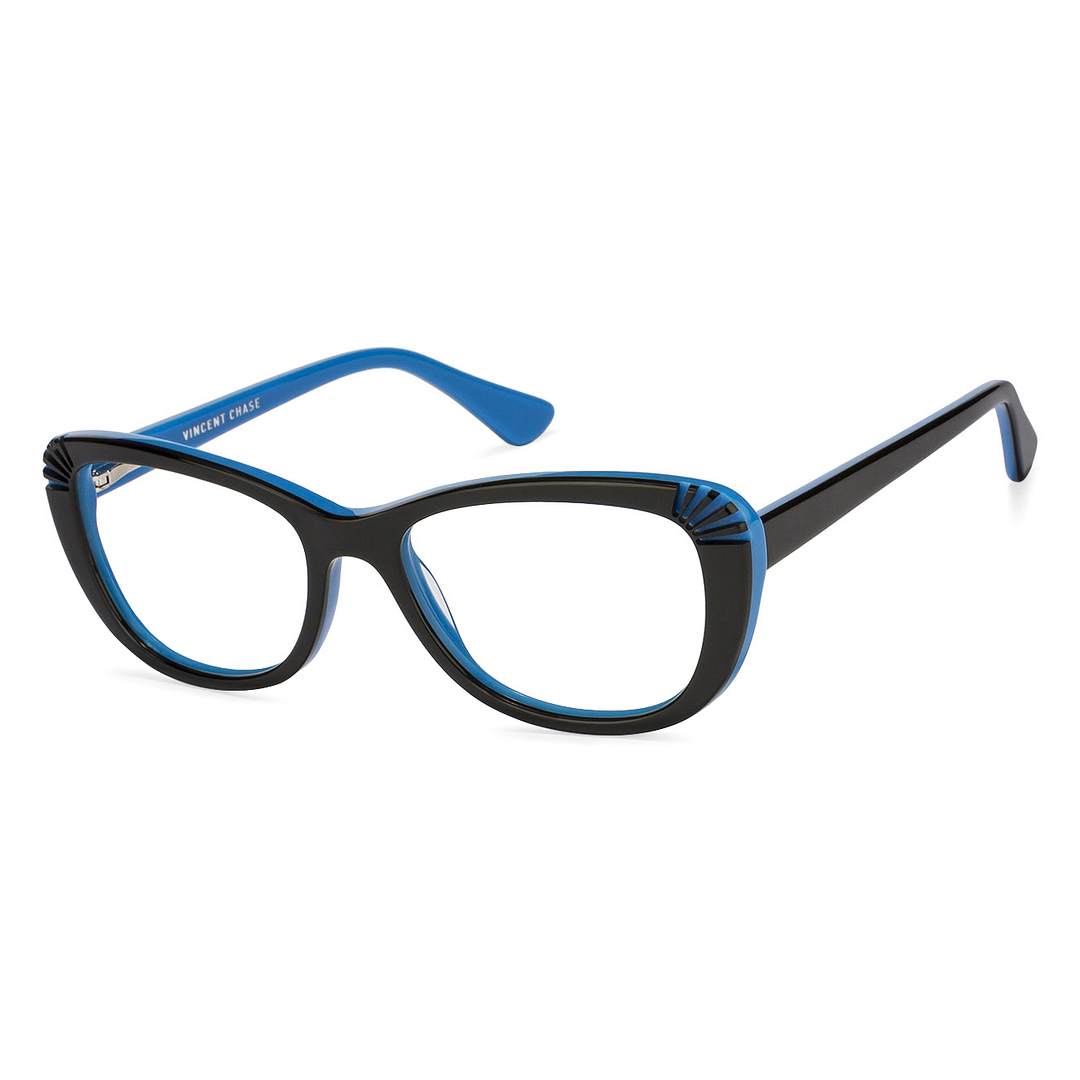 Vincent Chase Online Black Blue Full Rim Cat Eye right side
