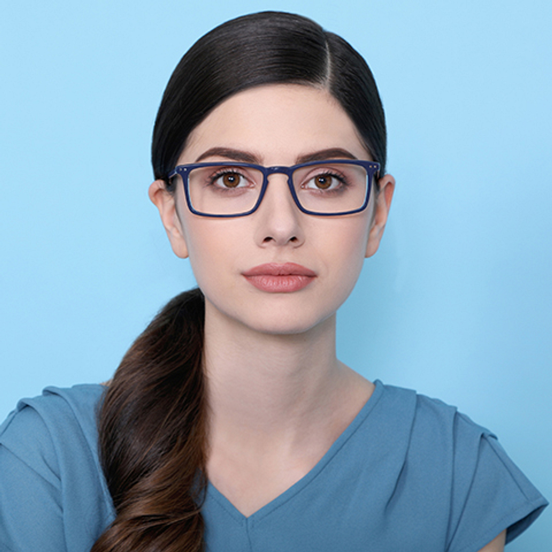 Vincent Chase Online Sky Blue Full Rim Rectangle left side