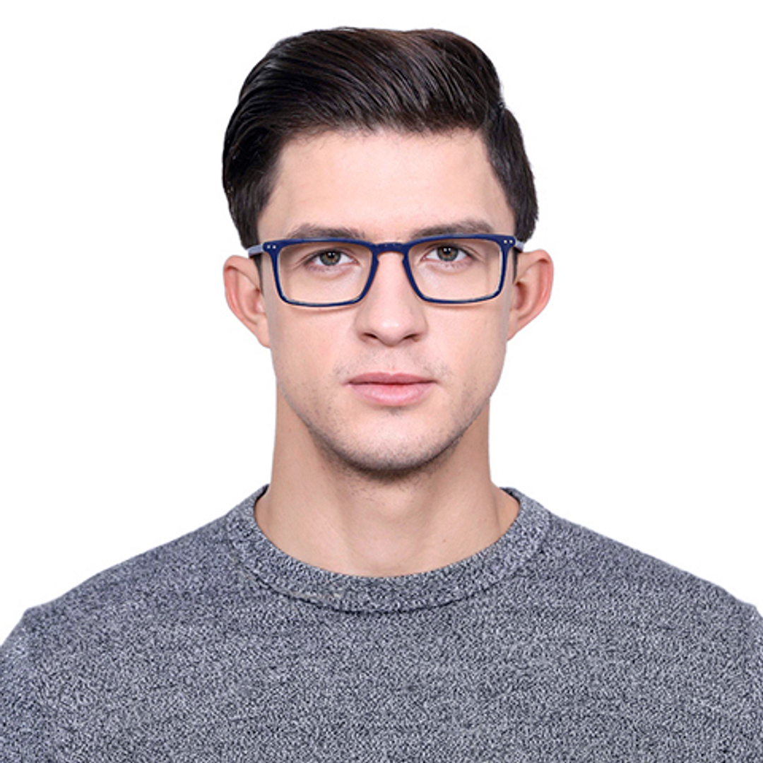 Vincent Chase Online Sky Blue Full Rim Rectangle left side