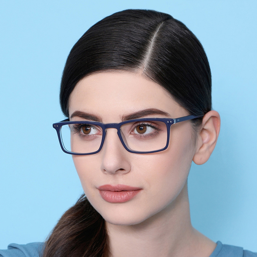 Vincent Chase Online Sky Blue Full Rim Rectangle left side